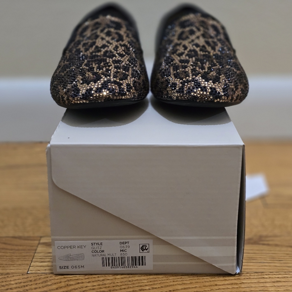 Copper Key Women's Leopard Print Loafers - Black and Brown Size 6.5 - Picture 3 of 4